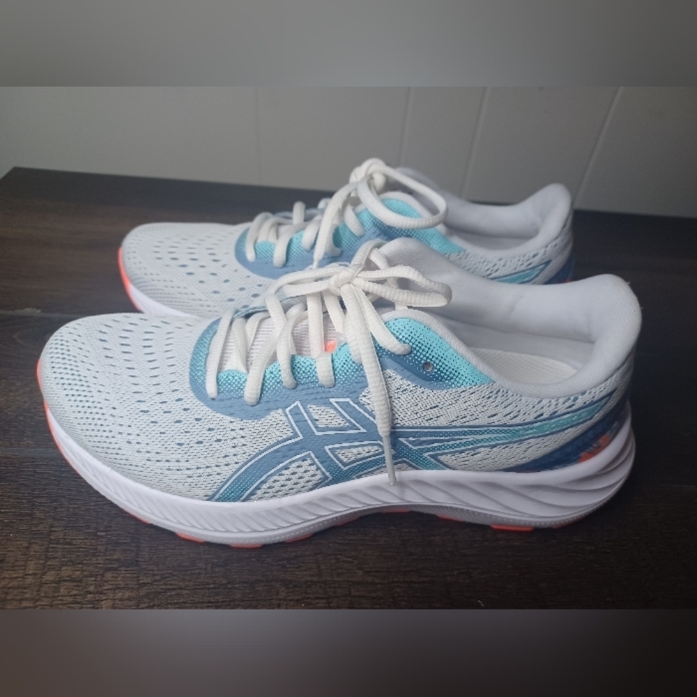 Asics Women's Athletic Shoes - White and Blue - Picture 2 of 12